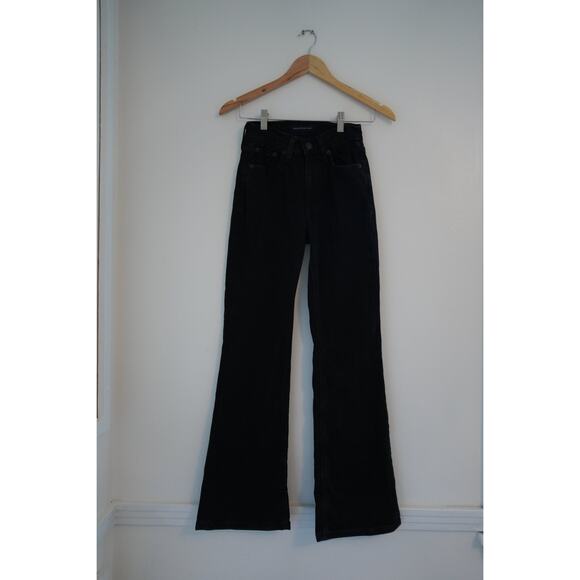 Aeropostale High Rise Flare Black Denim Jeans Size 000 - Picture 1 of 4